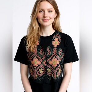 Victoria Jones Petites Embellished Vest Size Petite Medium